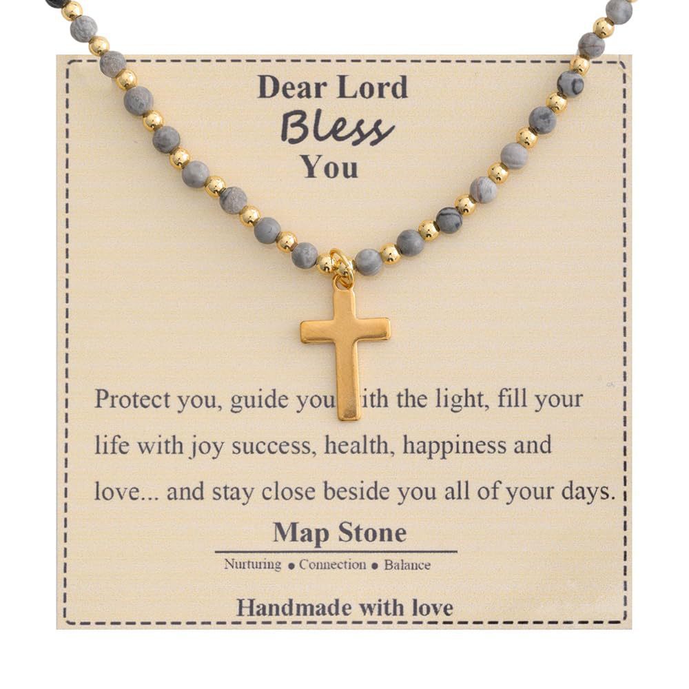 Elegant Geometric Cross Alloy Pendant Crystal Ball Chain Necklace for Women