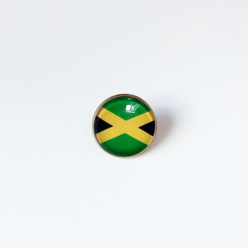 Pin de Solapa de Aleación Esmaltado Personalizado con Diseño de Bandera del Mundo para Hombres y Mujeres