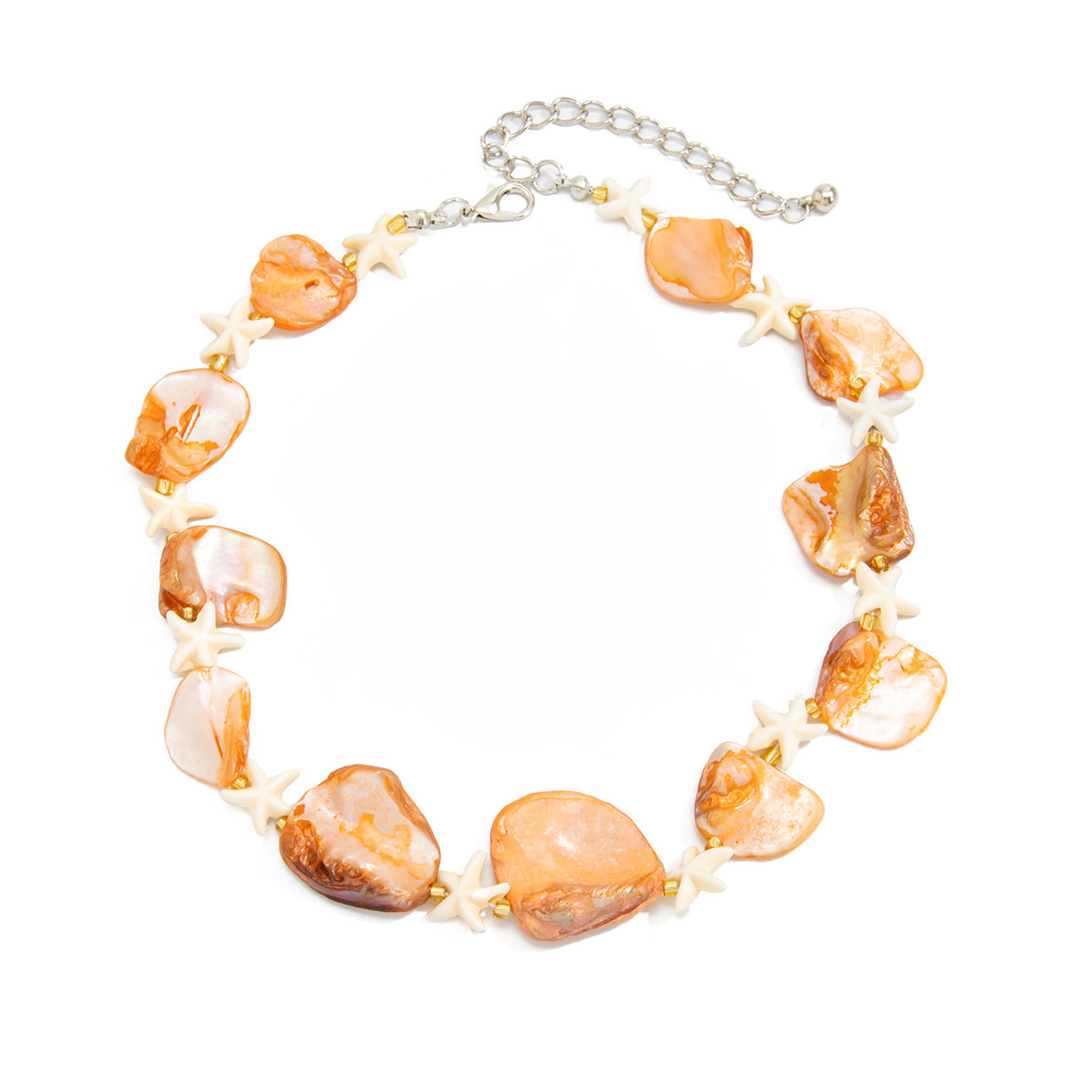 Sweet Geometric Starfish Shell Necklace for Women