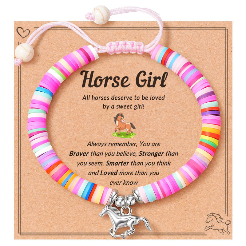 Sporty Casual Animal Shape Resin Woven Bracelet Unisex Friendship Jewelry