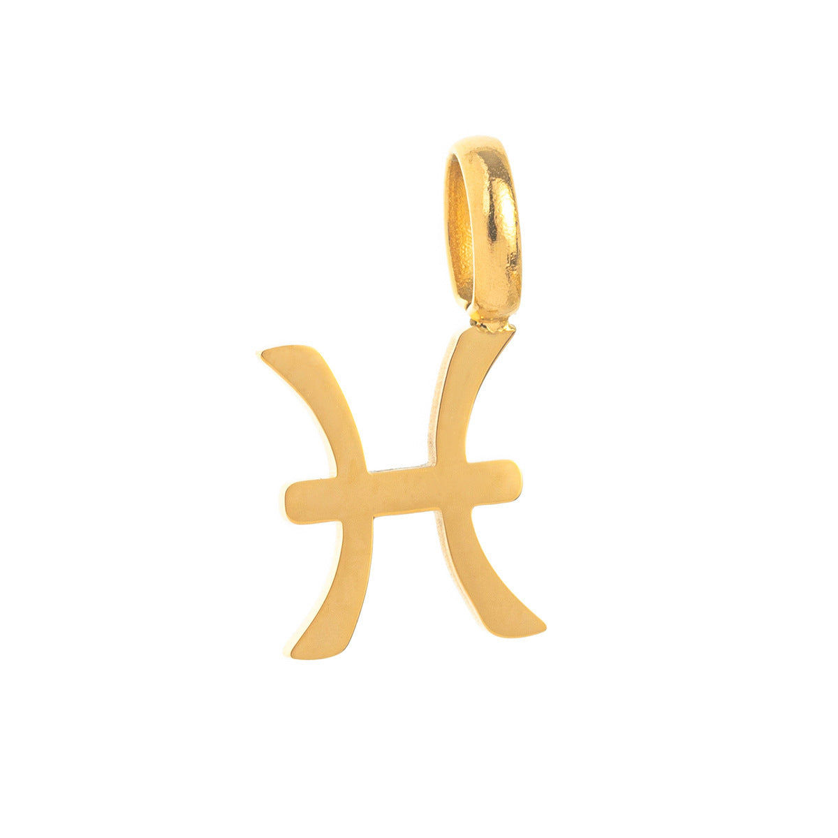 Minimalist Titanium Steel Plated Zodiac Charm Bar Necklace for Women
