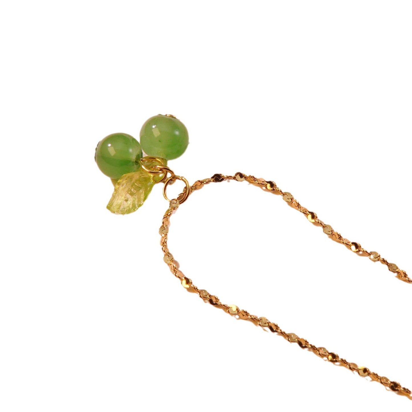 Sweet Cherry Titanium Steel Plated Necklace and Earring Set for Women