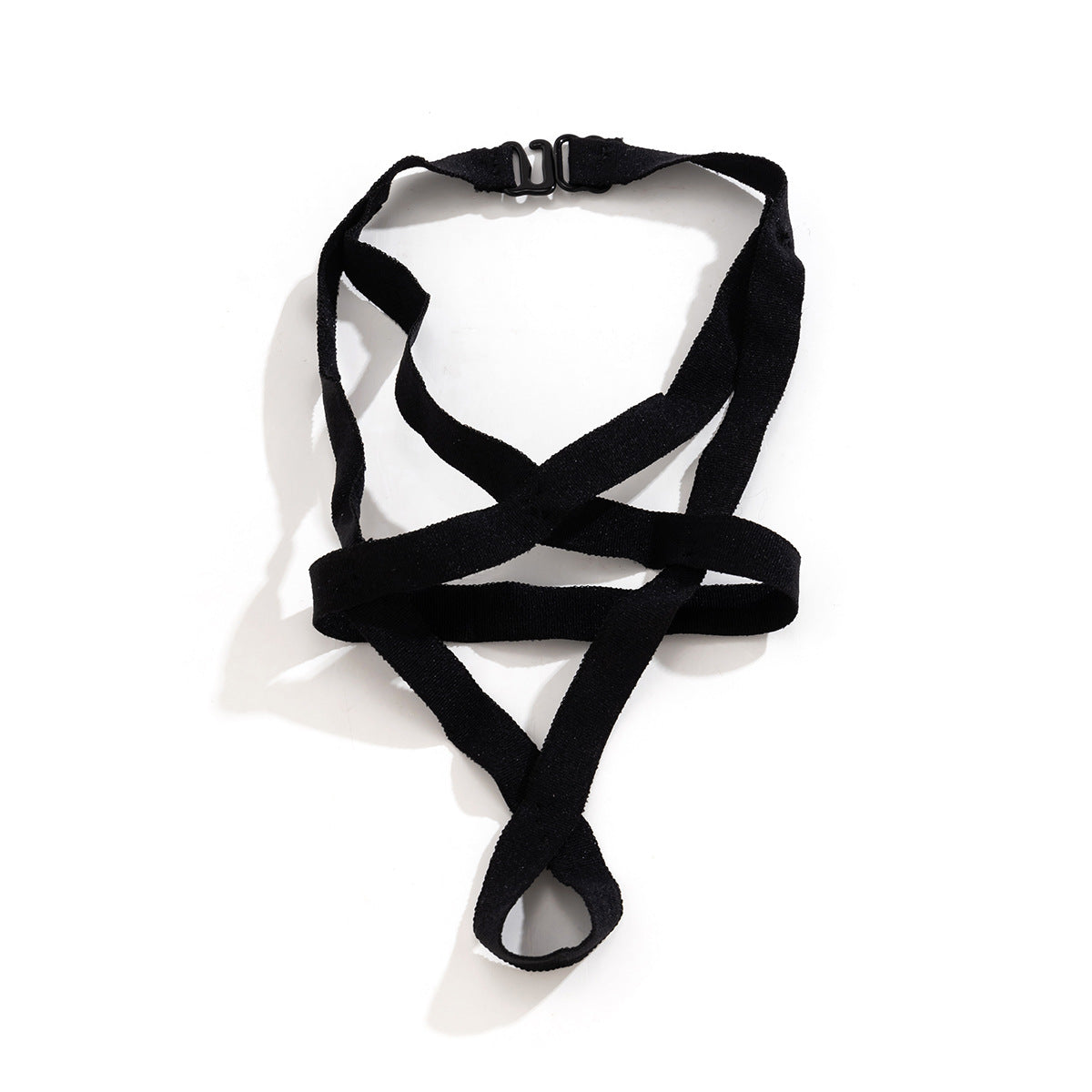 Minimalist Geometric Fabric Anklet for Women Black Elastic Beach Foot Jewelry