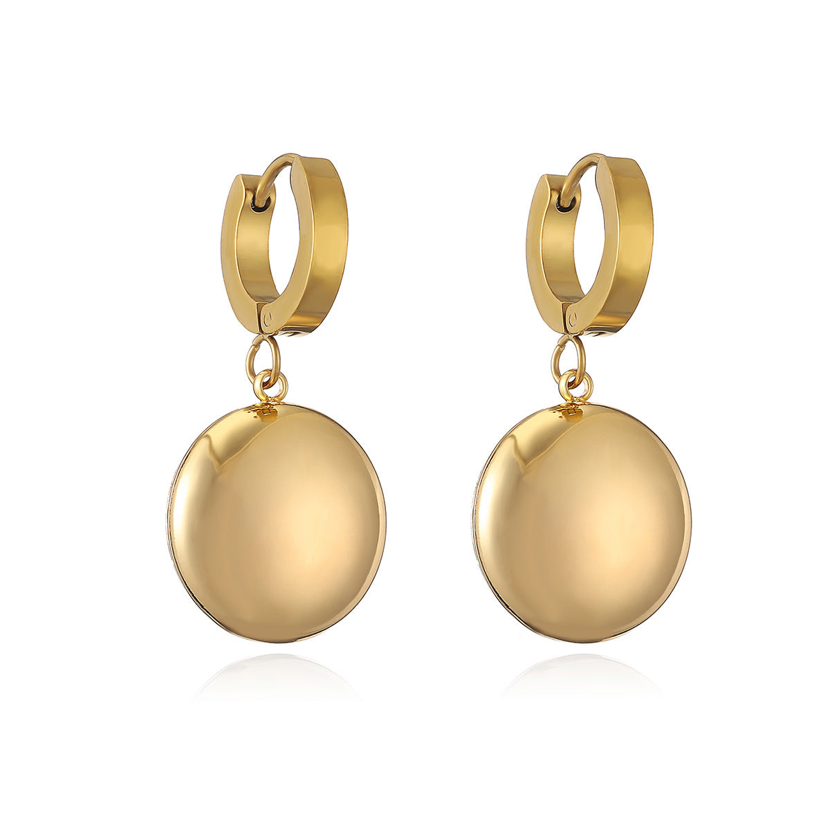 Minimalist Star and Heart-Shaped Stainless Steel Earrings for Women with Irregular Geometric Design