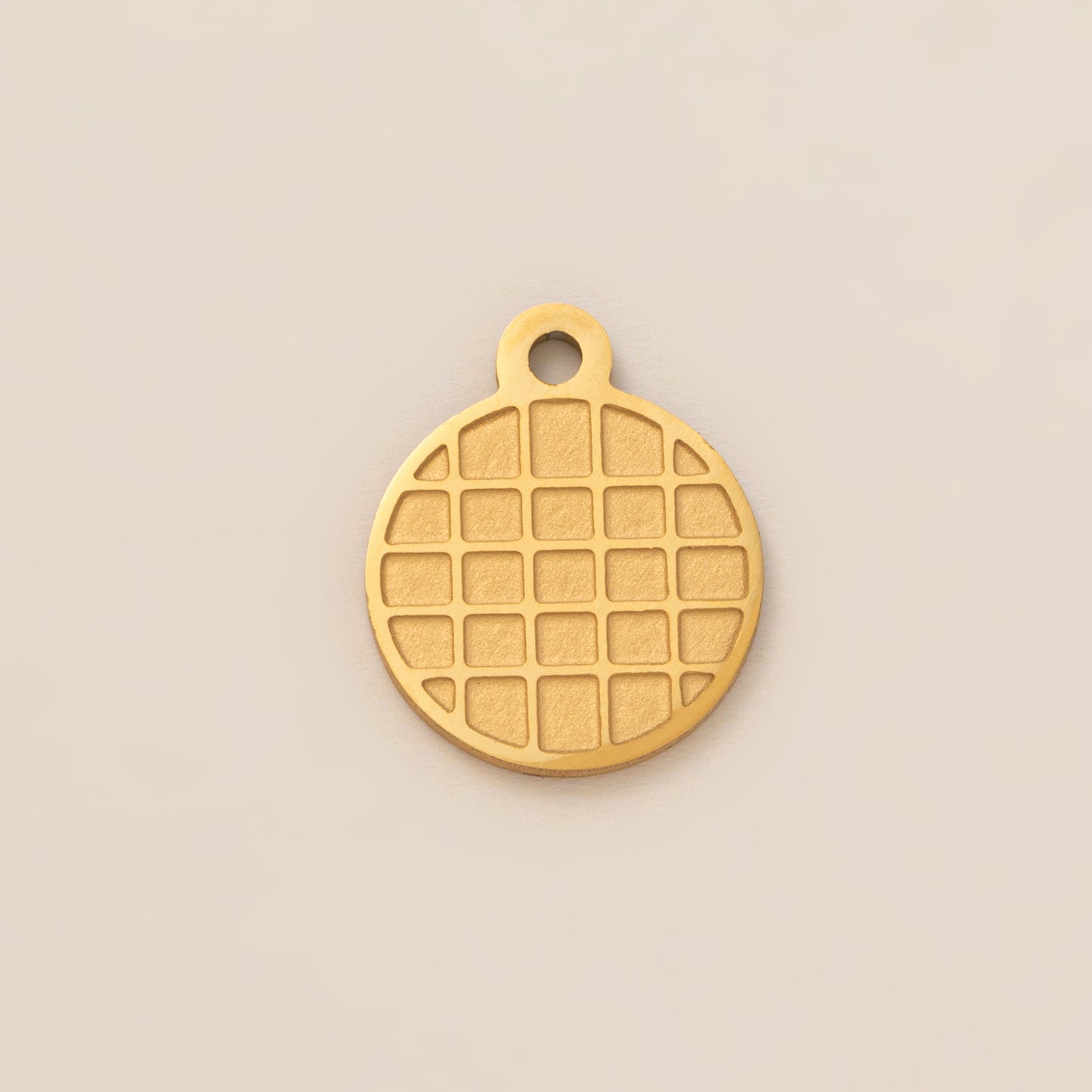 Minimalist 18K Gold Plated Round Square Geometric Stainless Steel Pendant Necklace