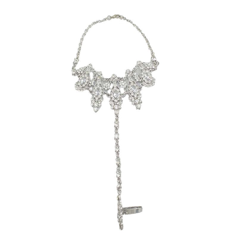 Bracciale da donna personalizzato con farfalla in lega intarsiata di strass