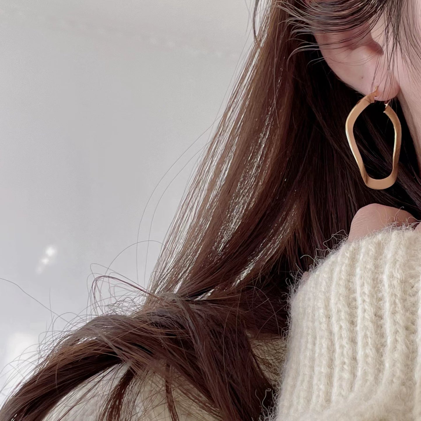 Minimalist 925 Sterling Silver Round Hoop Earrings Plated
