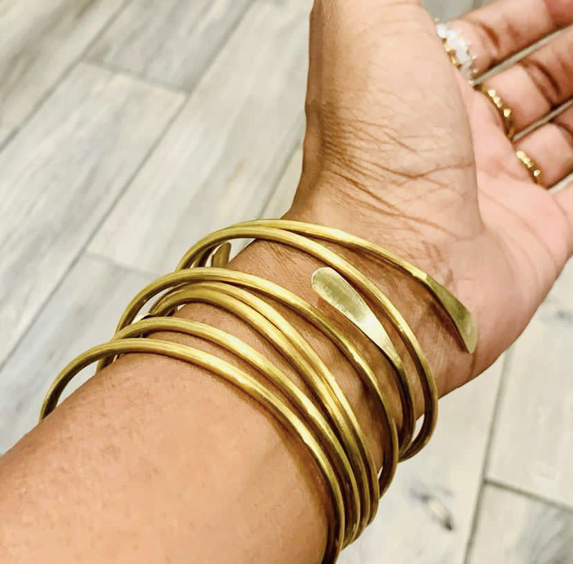 Bohemian Multi-Layer Plated Alloy Bracelet Set for Women