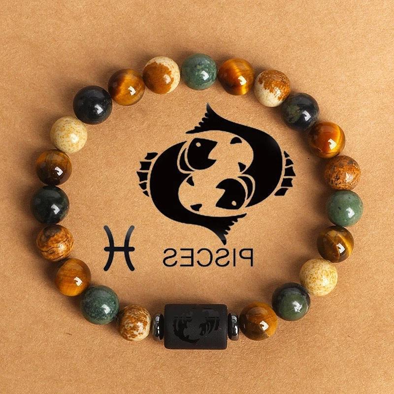 Casual Geometric Natural Stone Beaded Bracelet Crystal Handmade Unisex Jewelry