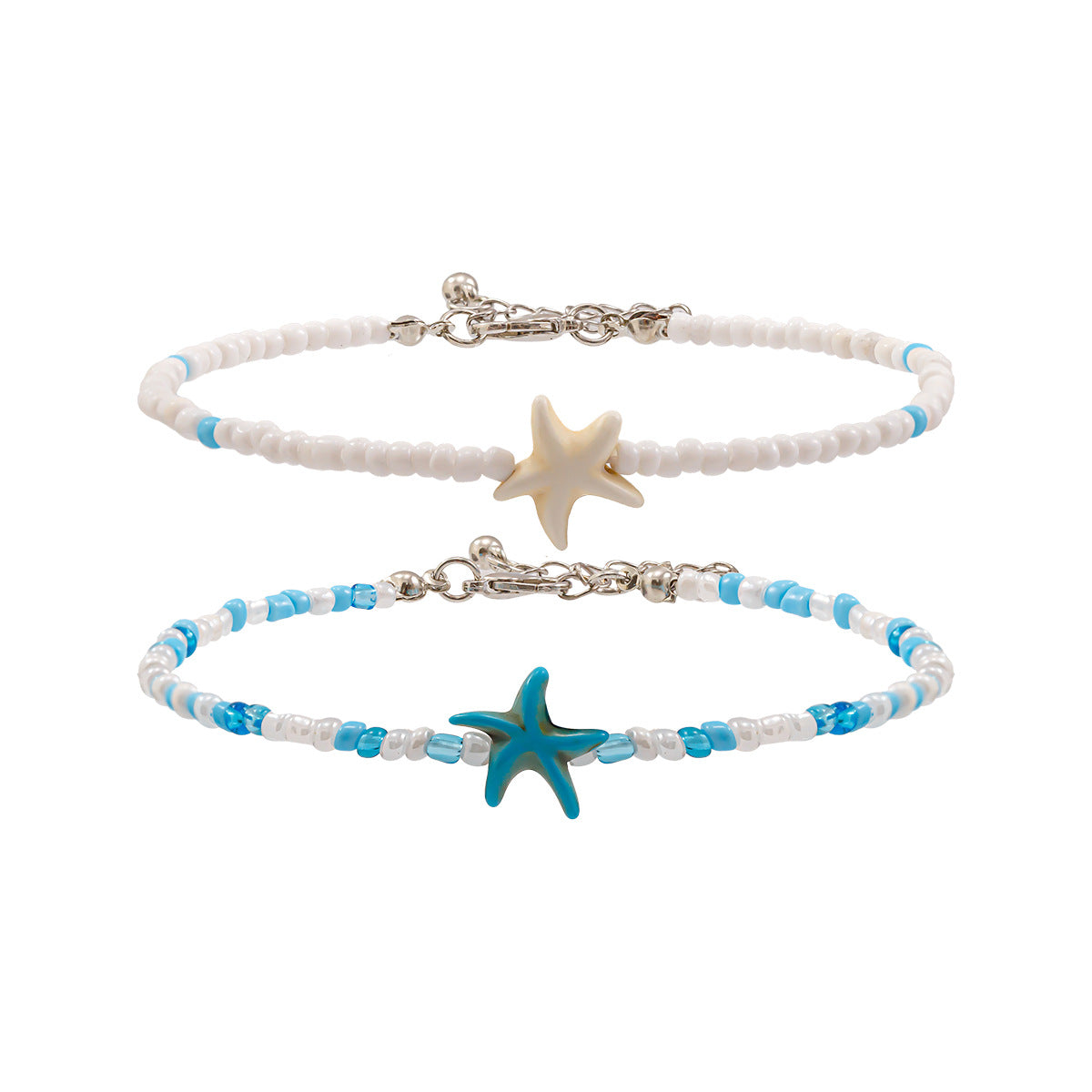 Bohemian Resin Star Animal Shell Anklet Set for Women Beach Vacation Jewelry