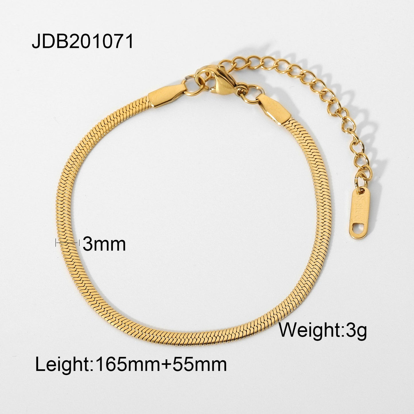 Minimalist Elegant Geometric Stainless Steel and Titanium Steel Ring Bracelet Set with Curb Chain for Women