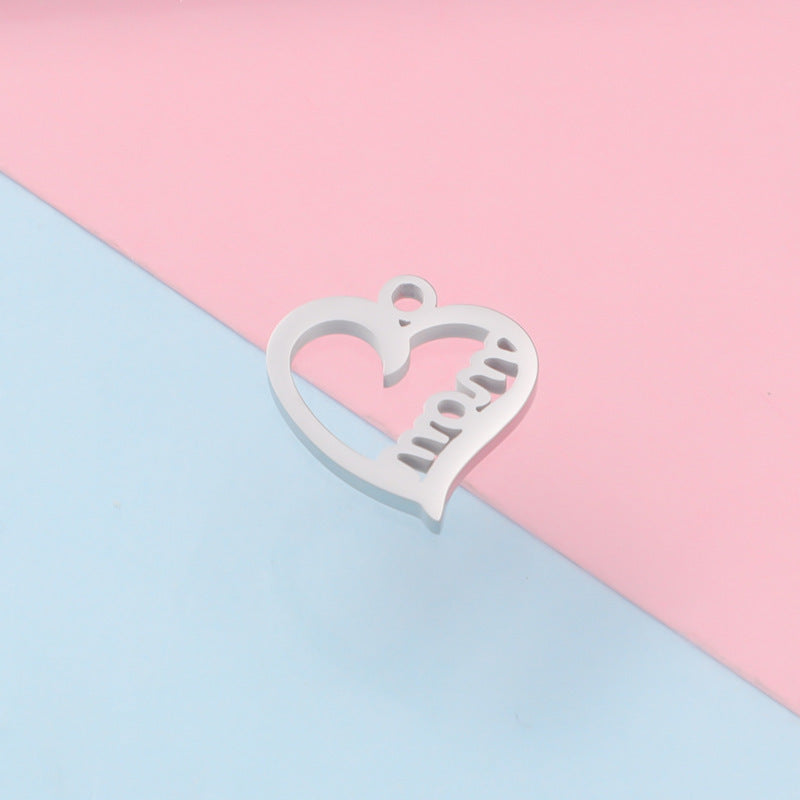 Ciondolo a barra con lettera MOM placcato in acciaio inossidabile minimalista per il regalo della festa della mamma