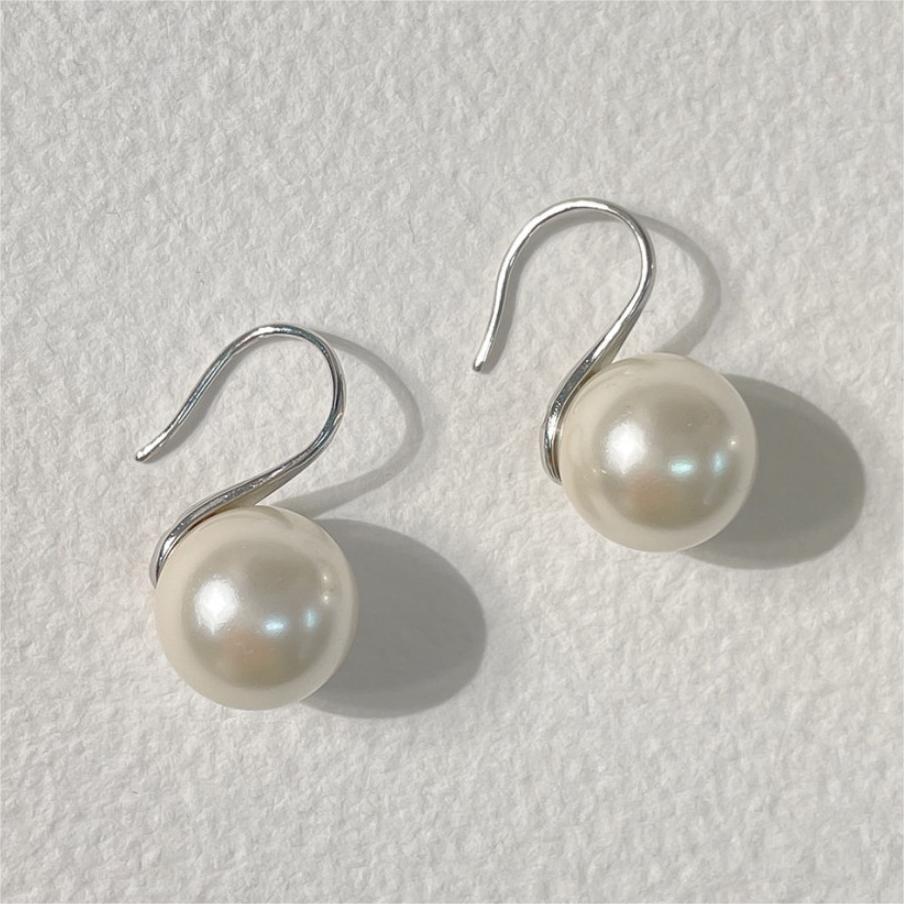 Orecchini da donna in argento sterling 925 placcato a forma di lettera, stile coreano minimalista