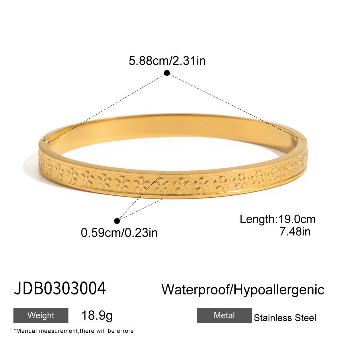 Pulsera Geométrica de Acero Inoxidable con Chapado en Oro Arenado para Mujer con Estilo Minimalista de Lujo