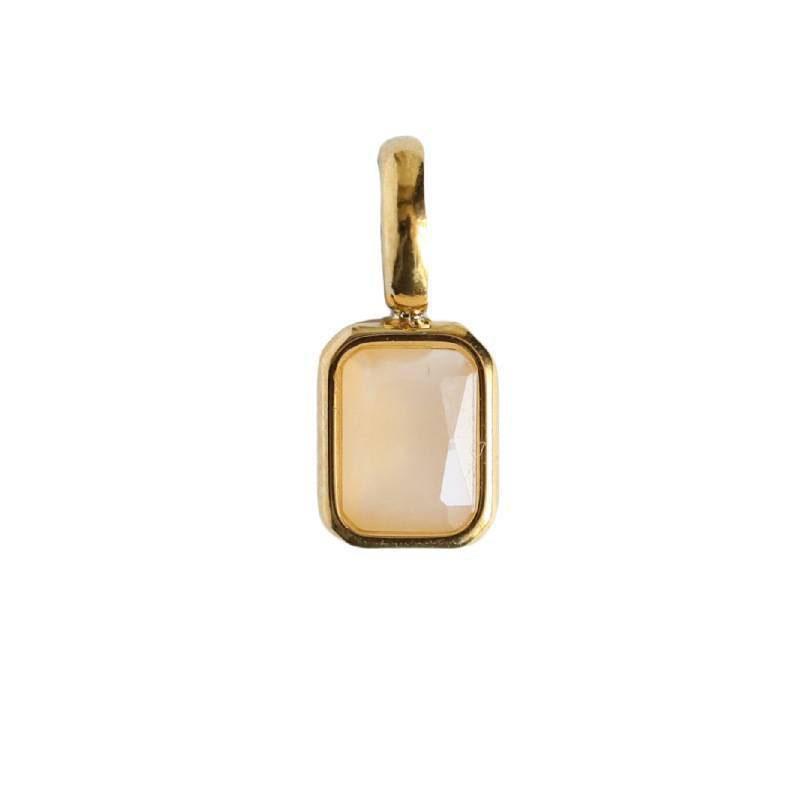 Minimalist Square Geometric Stainless Steel PVD Gold Plated Charm Bar Necklace for Unisex