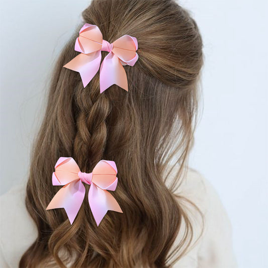 Cute Bow-Shaped Hair Clip for Girls Made of Tulle with Ruffled and Mesh Details Spring Clamp Design for Children Aged 3 to 10 Years