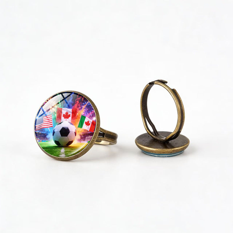 Sporty Geometric Alloy Plated Ring Unisex Fashion Jewelry