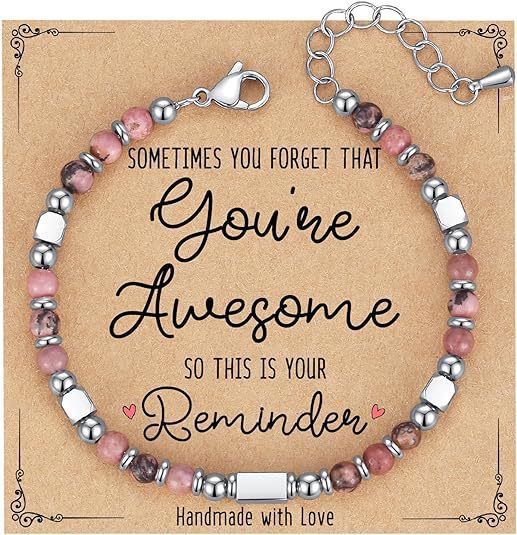 Bohemian Sweet Geometric Natural Stone Turquoise Agate Zebra Print Stainless Steel Bracelet Unisex