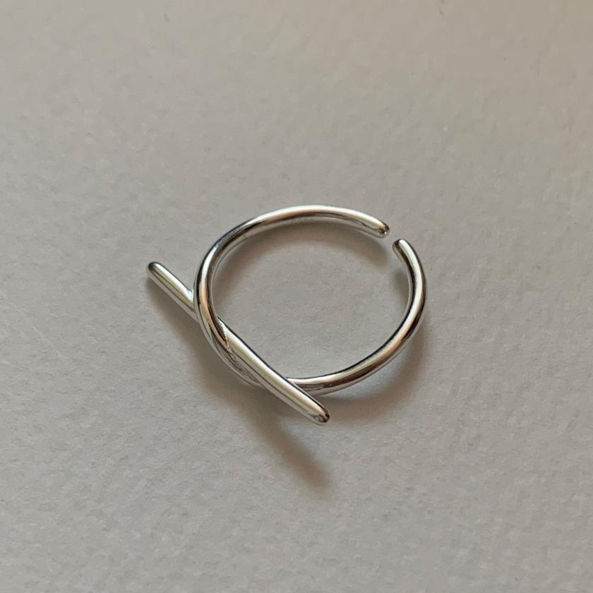 Minimalist Bow Knot Shaped 925 Sterling Silver Open Ring for Women with Clean Line Design