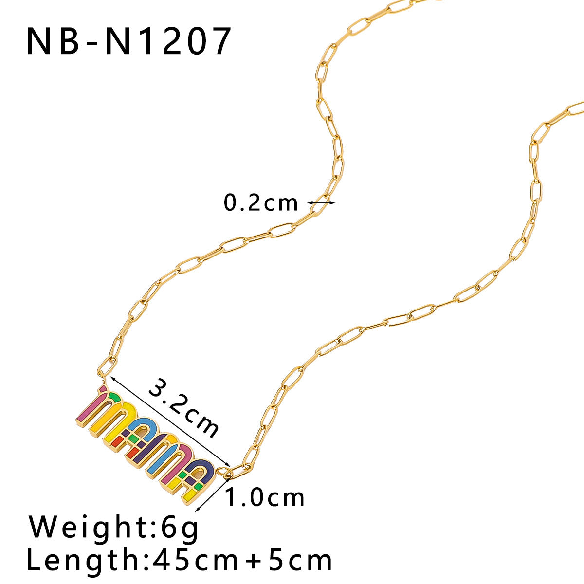 Collana con ciondolo minimalista a farfalla e cuore arcobaleno in acciaio inossidabile con placcatura in oro 18 carati e finitura smaltata da donna