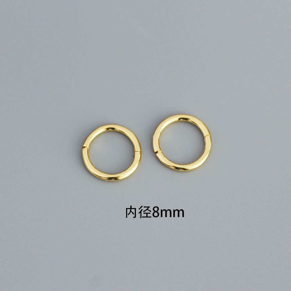 Orecchini a Cerchio da Donna Placcati Rotondi Geometrici in Argento Sterling 925 Dolce