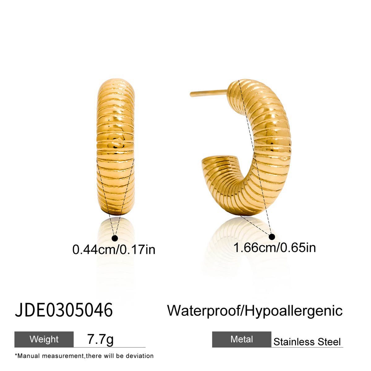 Pendientes Minimalistas Geométricos de Acero Inoxidable con Acabado Chapado para Mujer, Tachuelas de Lujo Ligeras