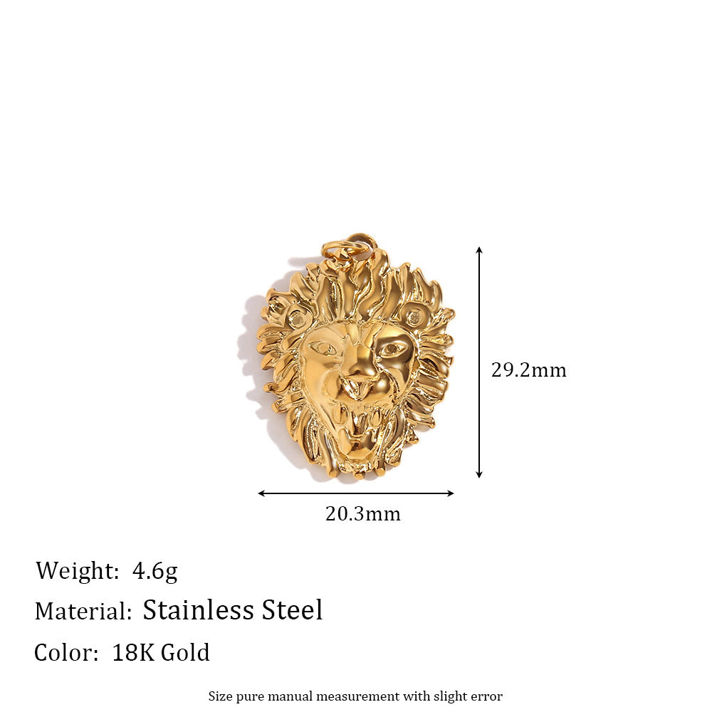 Colgante minimalista de acero inoxidable con forma de estrella, baño de oro de 18K y detalle de espejo geométrico