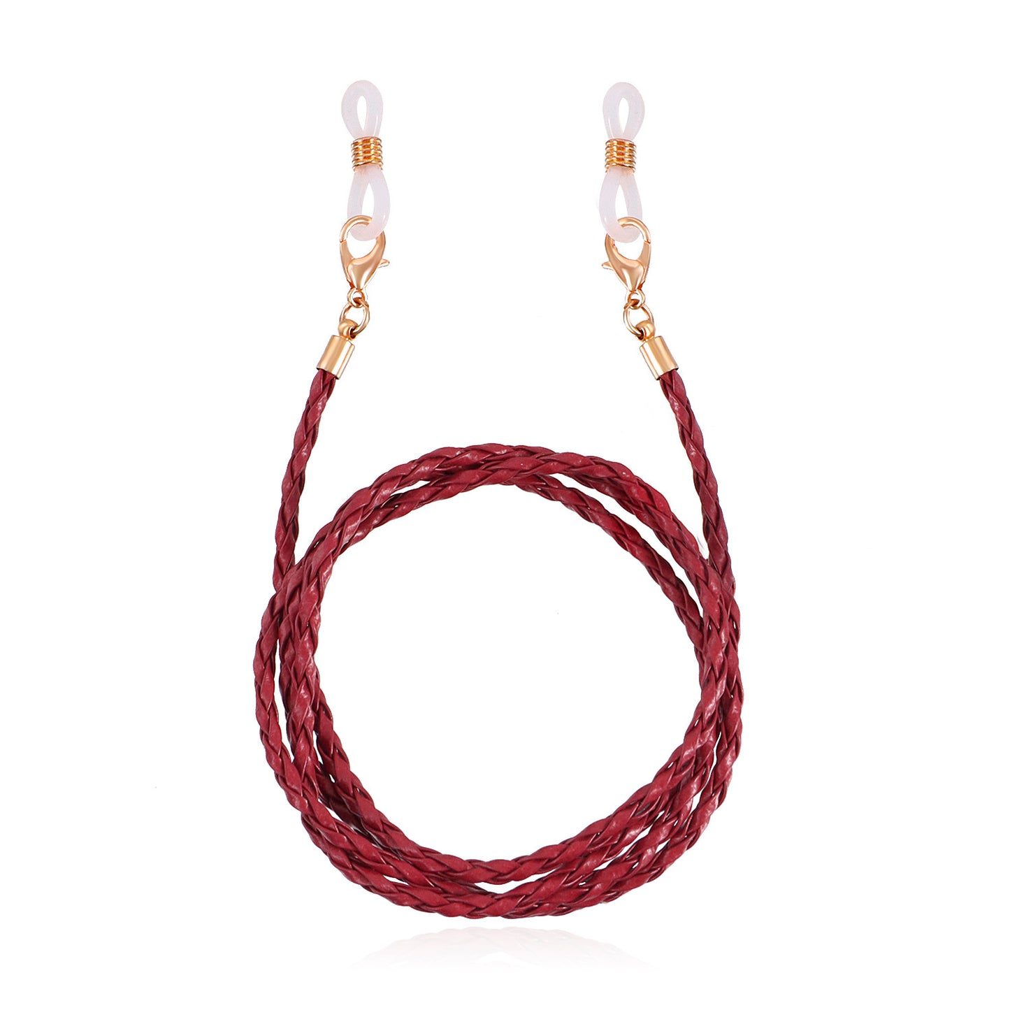 Elegant Fashion Braided Leather Eyeglass Chain for Women