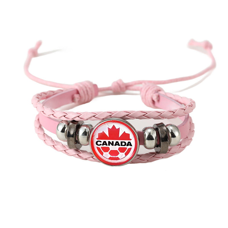 Casual Geometric Plated Leather Bracelet Unisex Fashion Wristband