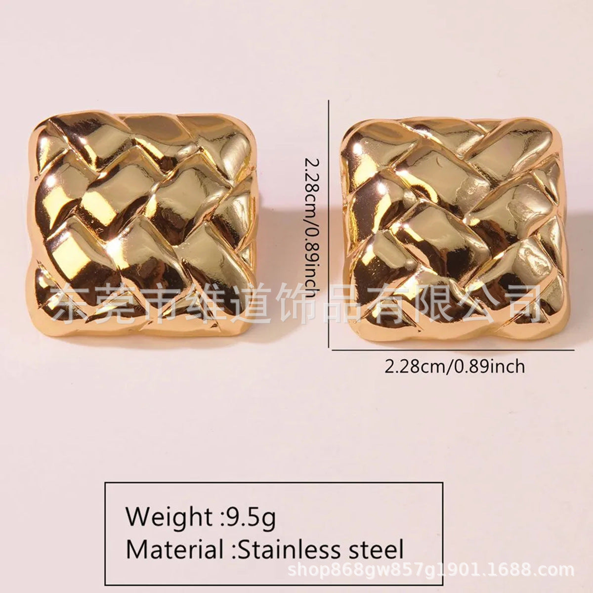 Beach Style Stainless Steel Geometric Starfish Shell Stud Earrings for Women