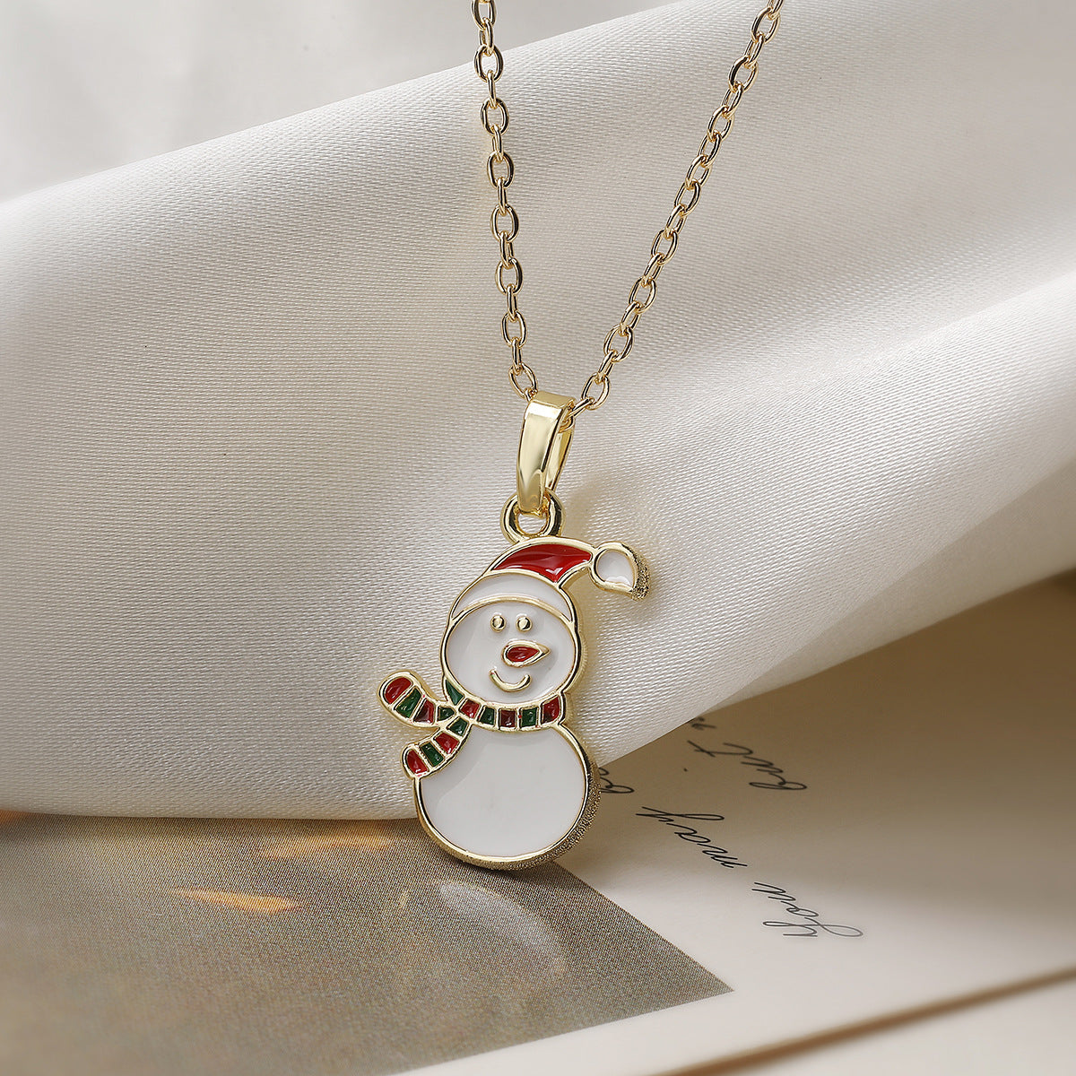 Minimalist Gold Plated Brass Drip Oil Geometric Pendant Necklace for Women