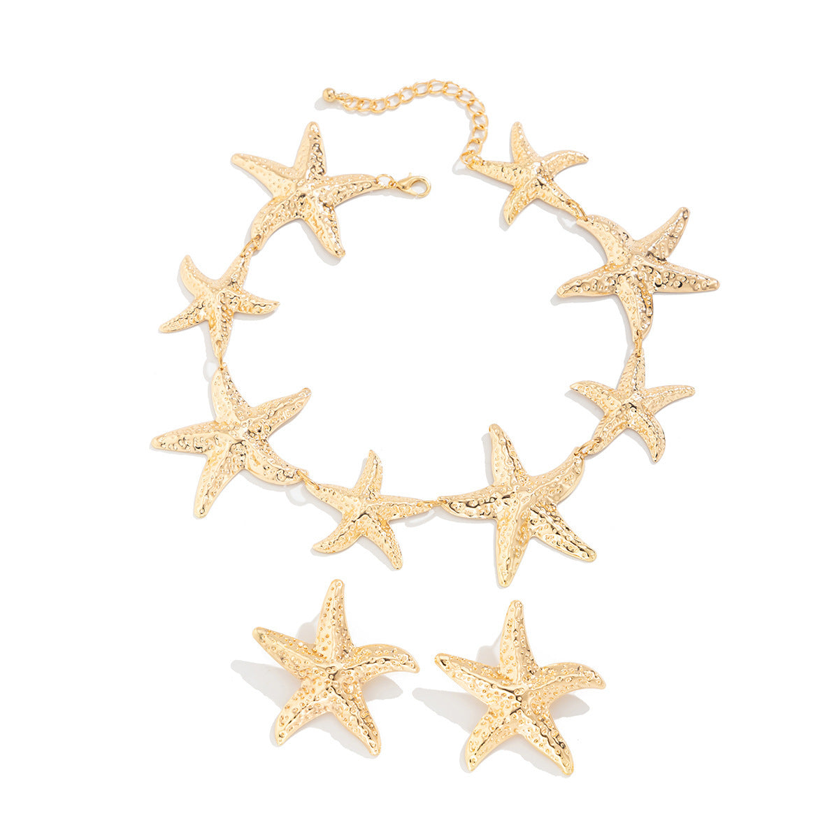 Collana con Pendente Geometrico a Stella Dolce-Grintoso con Finitura in Ferro Galvanizzato per Donna