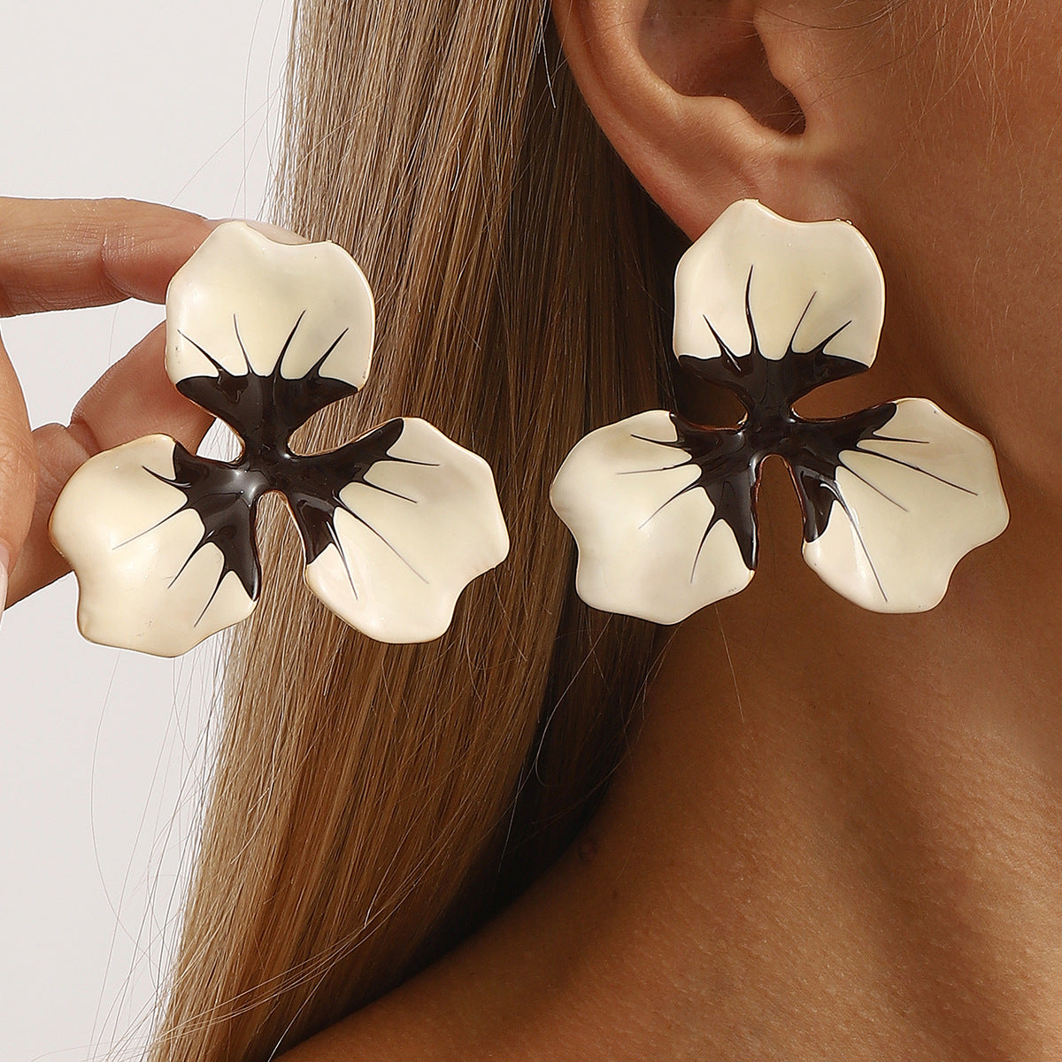 Collar en Y de estilo étnico con colgante floral, elaborado a mano con aleación y acetato, para mujer