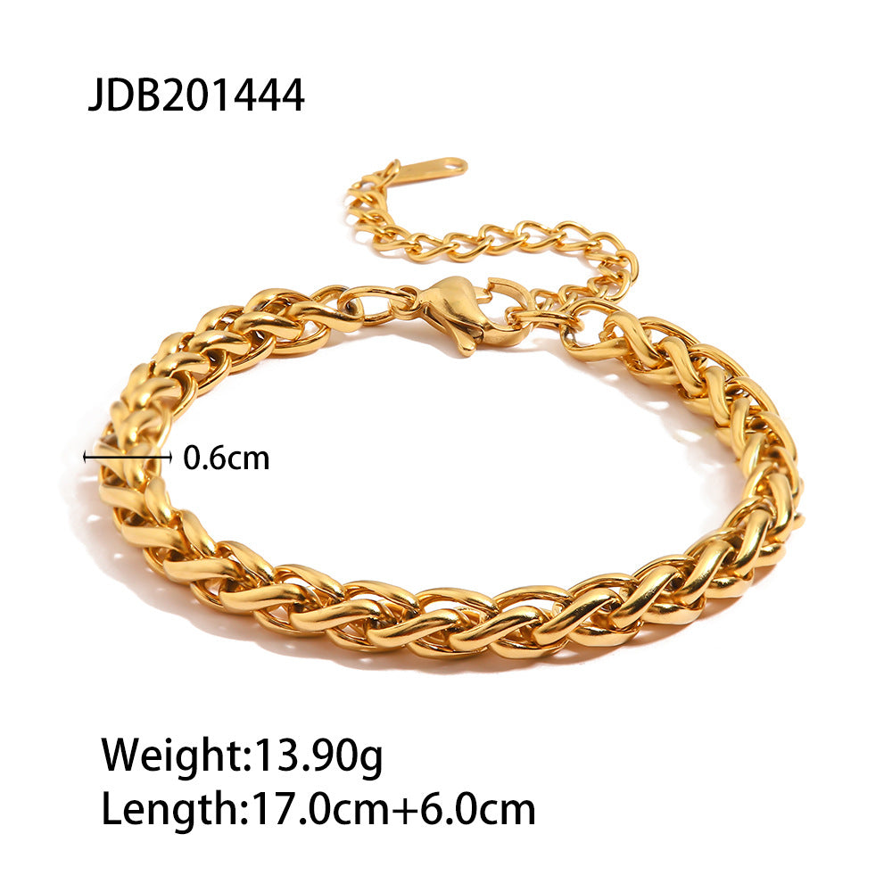 Personalized Wing Geometric Plated Titanium Steel Stainless Steel Ring Bracelet