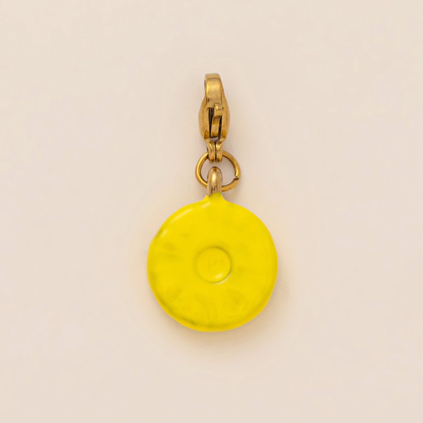 Vintage 18K Gold Plated Fruit Plant Titanium Steel Charm Bar Necklace