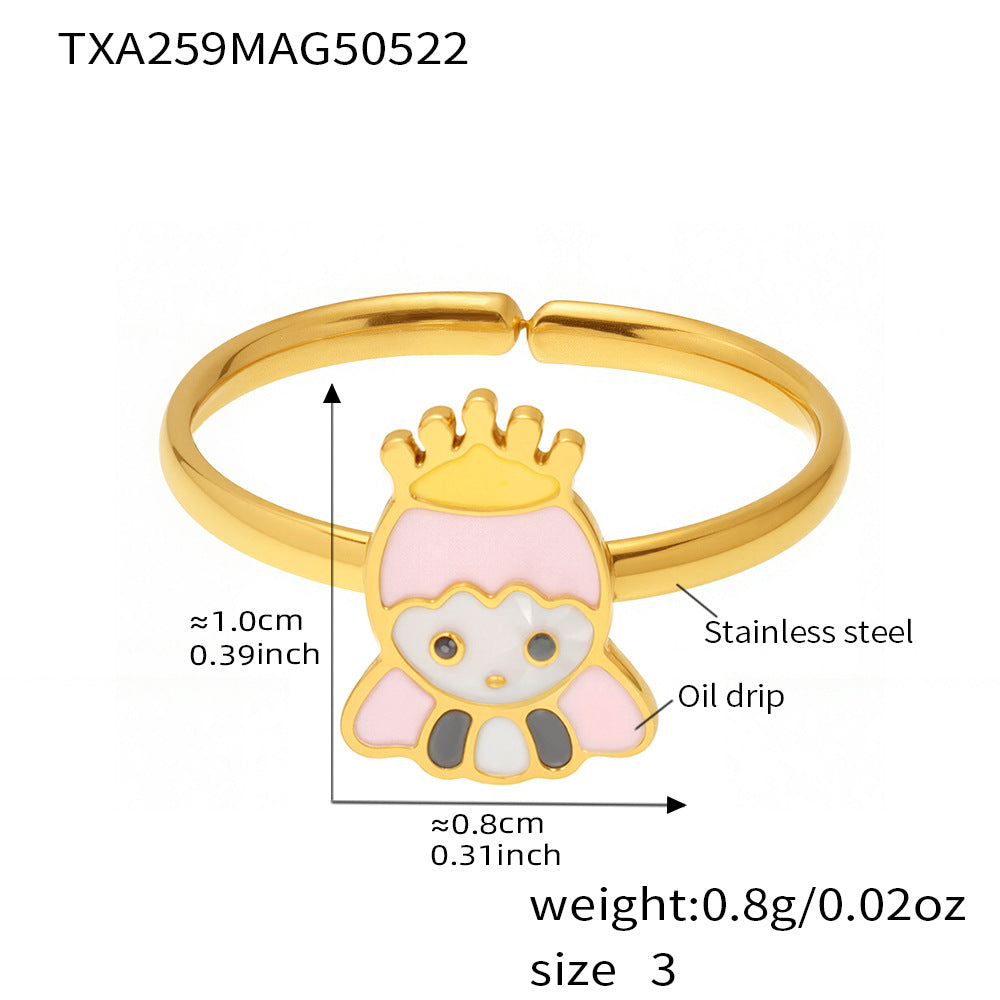 Fashionable OL Style Heart-Shaped Titanium Steel Pendant Necklace Set with Stainless Steel Chain and Plated Finish for Women