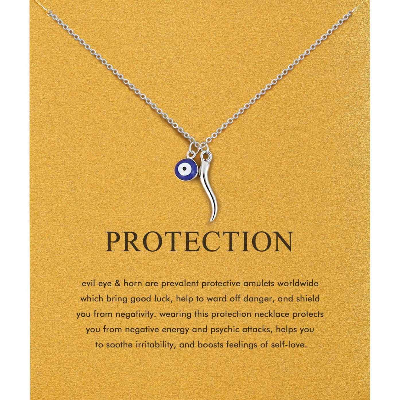 Fashionable Stainless Steel Evil Eye Twisted Horn Chili Pendant Necklace with Cable Chain for Women