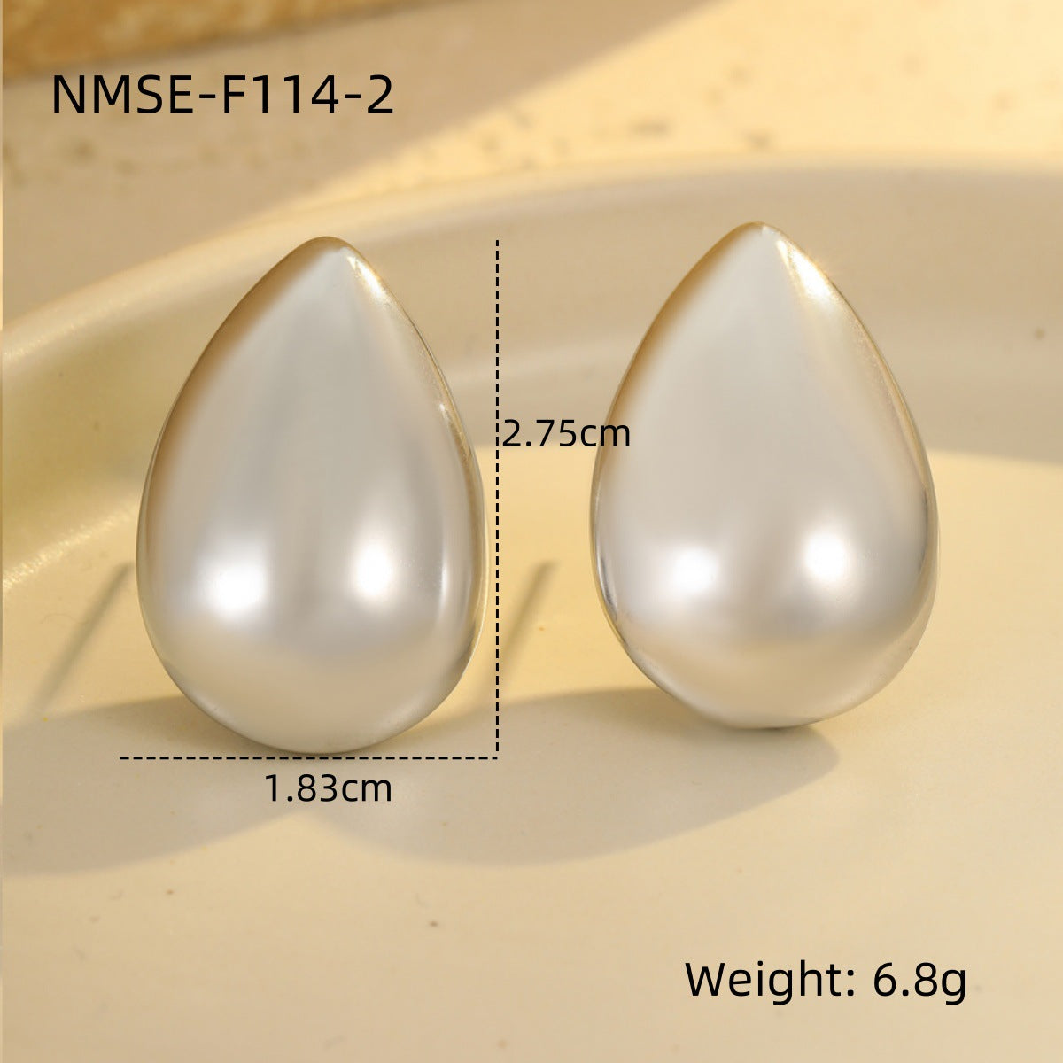 Orecchini a perno geometrici minimalisti in acciaio inossidabile con placcatura in oro 18 carati da donna