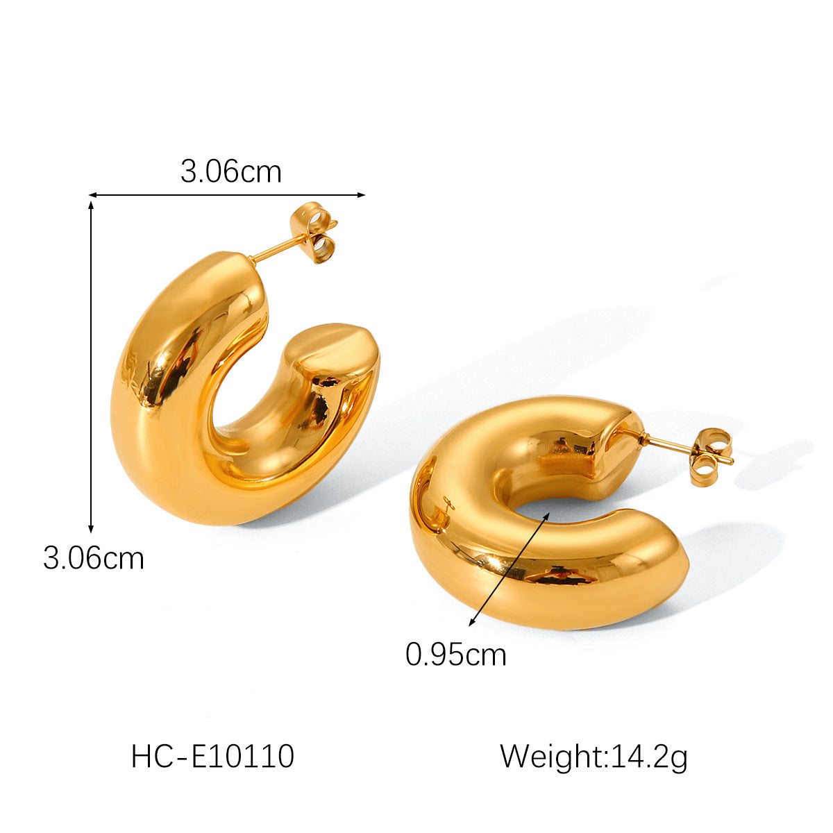 Minimalist Geometric Ball-Shaped Stainless Steel Stud Earrings with Plated Finish for Women