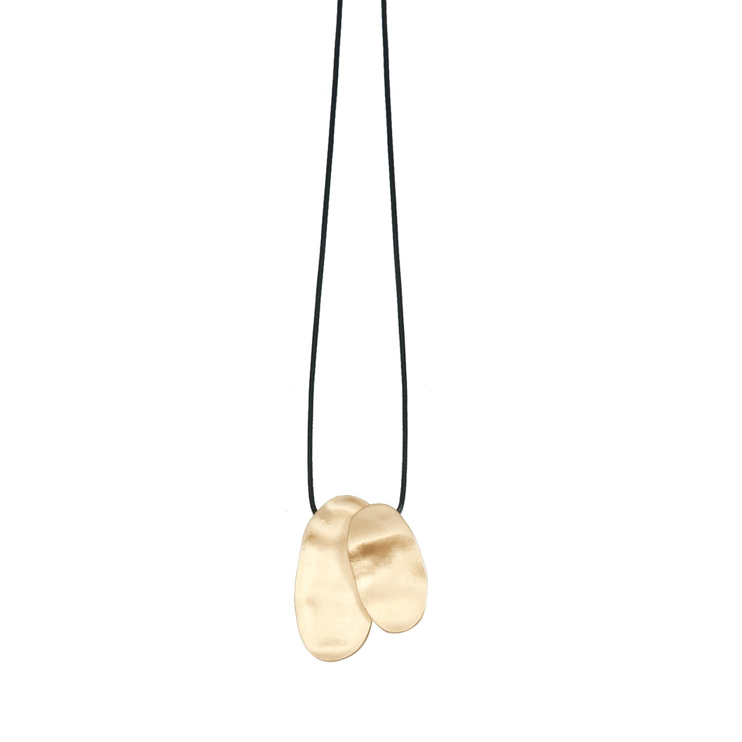 Minimalist Luxury Geometric Oval Brushed Alloy Necklace for Women