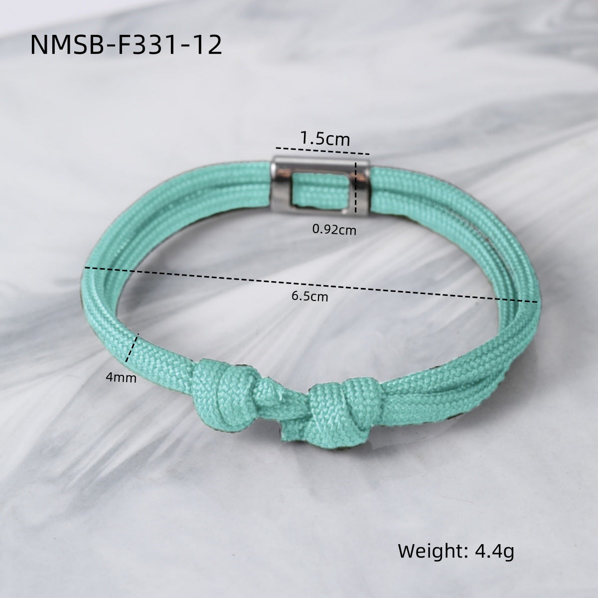Fashion 18K Gold Plated Titanium Steel Adjustable Colorful Rope Bracelet Unisex Engravable Jewelry