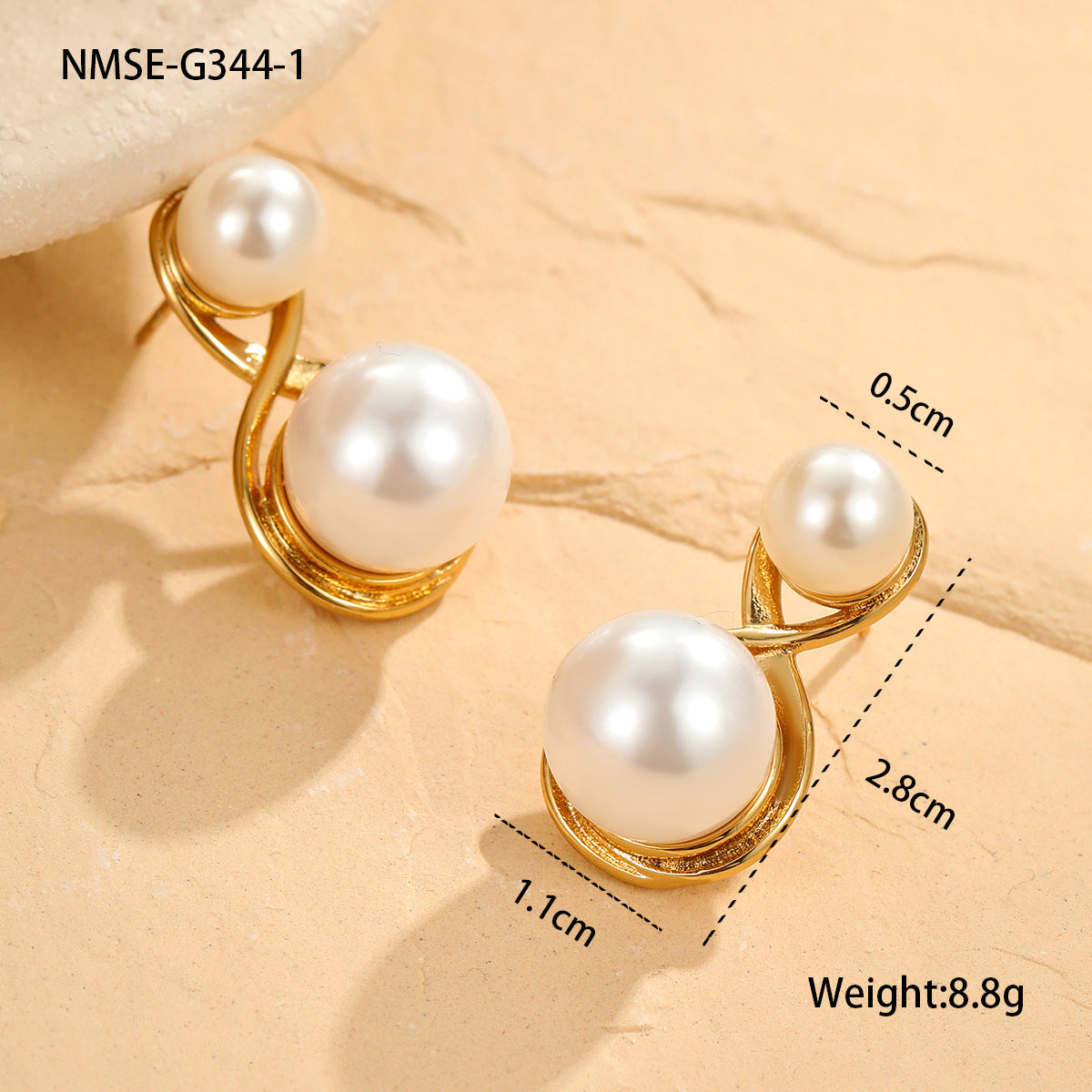 Vintage-Inspired Stainless Steel Bee and Geometric Earrings with 18K Gold Plating for Women