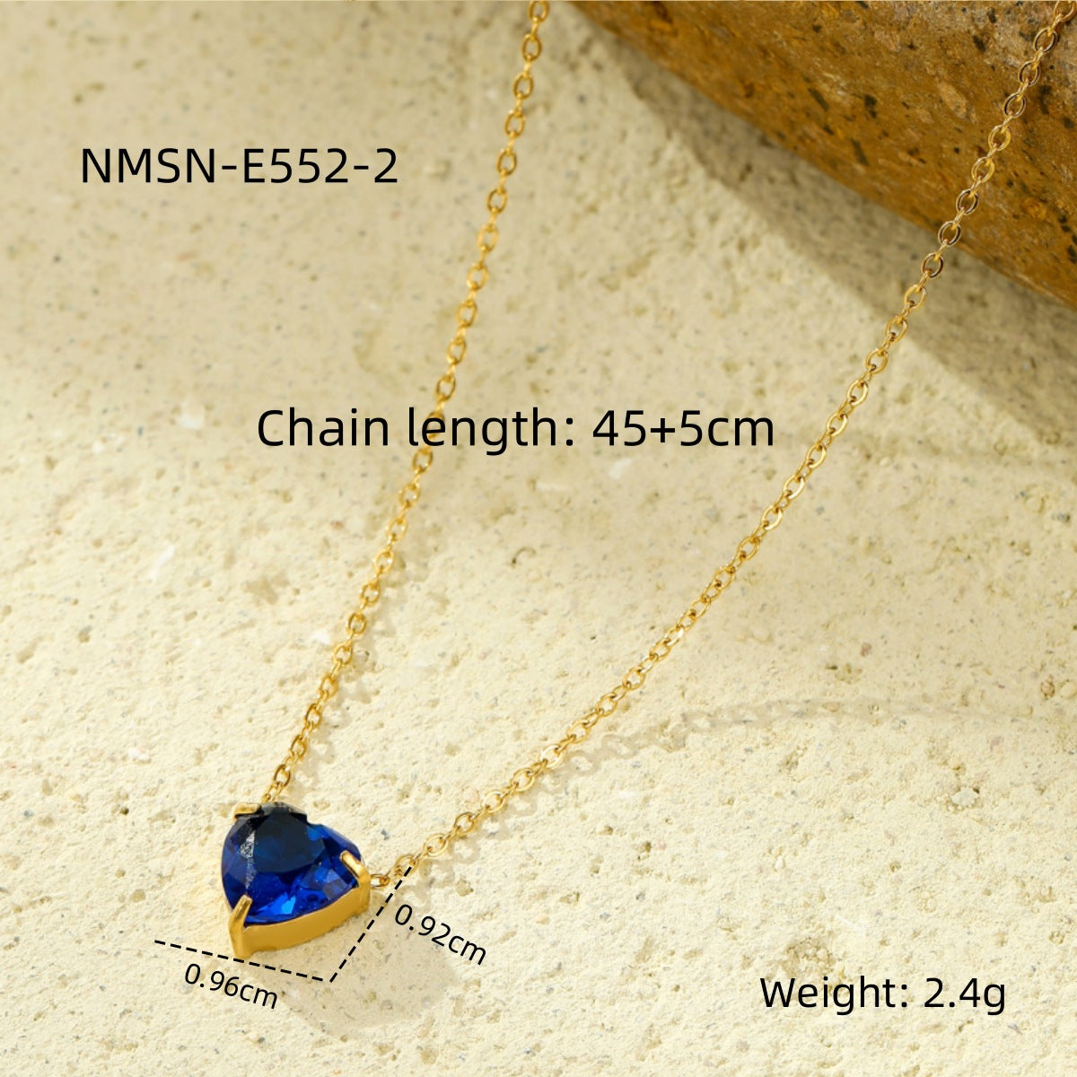 Minimalist Heart-Shaped Stainless Steel Pendant Necklace with Rhinestone Inlay and 18K Gold Plating for Women