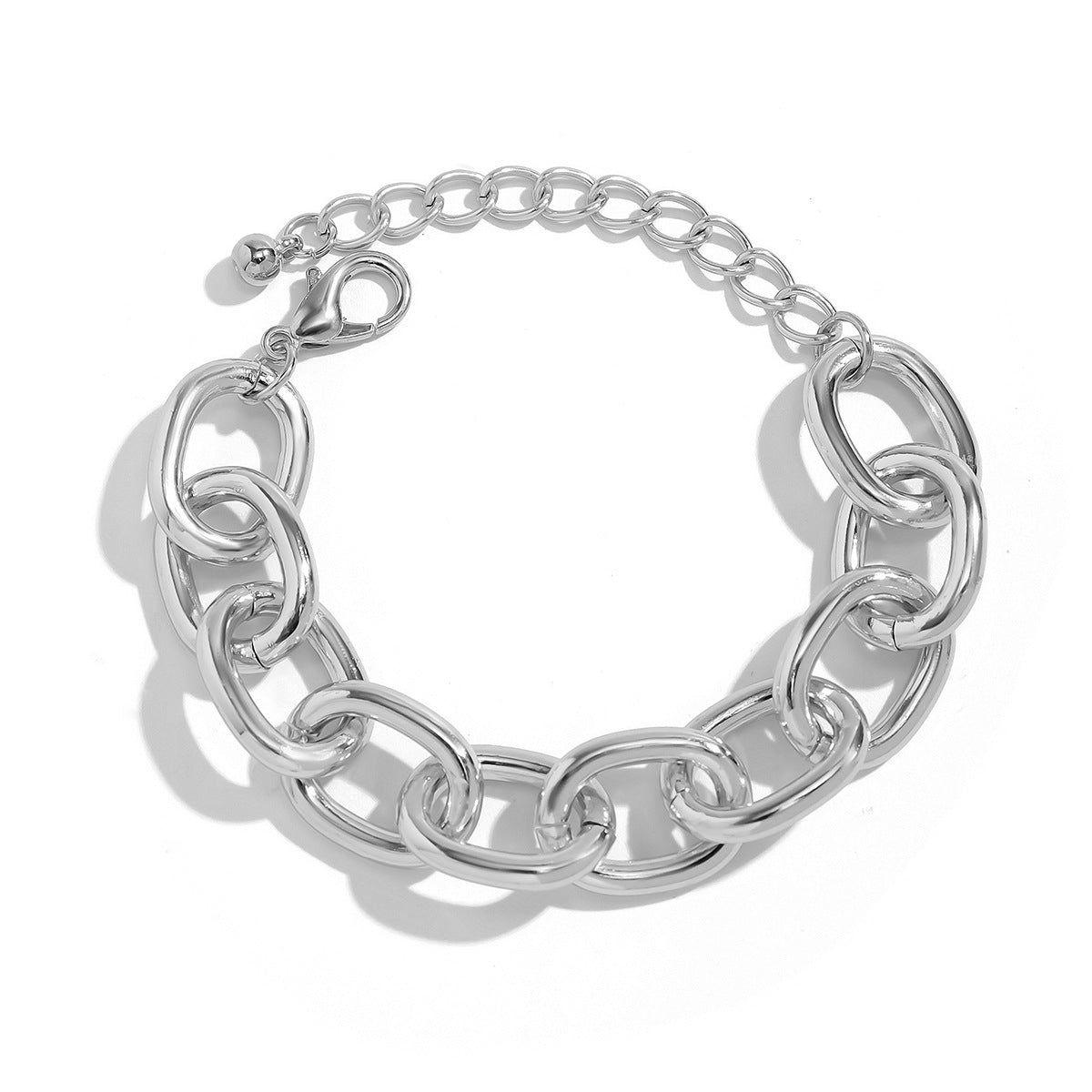 Geometric Shape Aluminum Alloy Multi-Layer Necklace with Plated Finish for Women