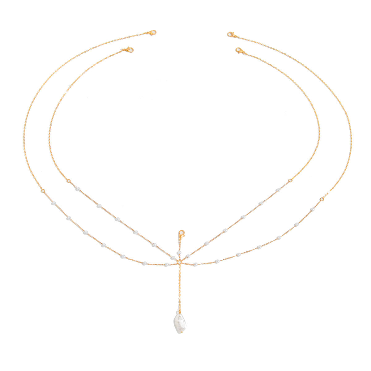 Minimalist Plated Iron Starfish Shell Pendant Body Chain for Women