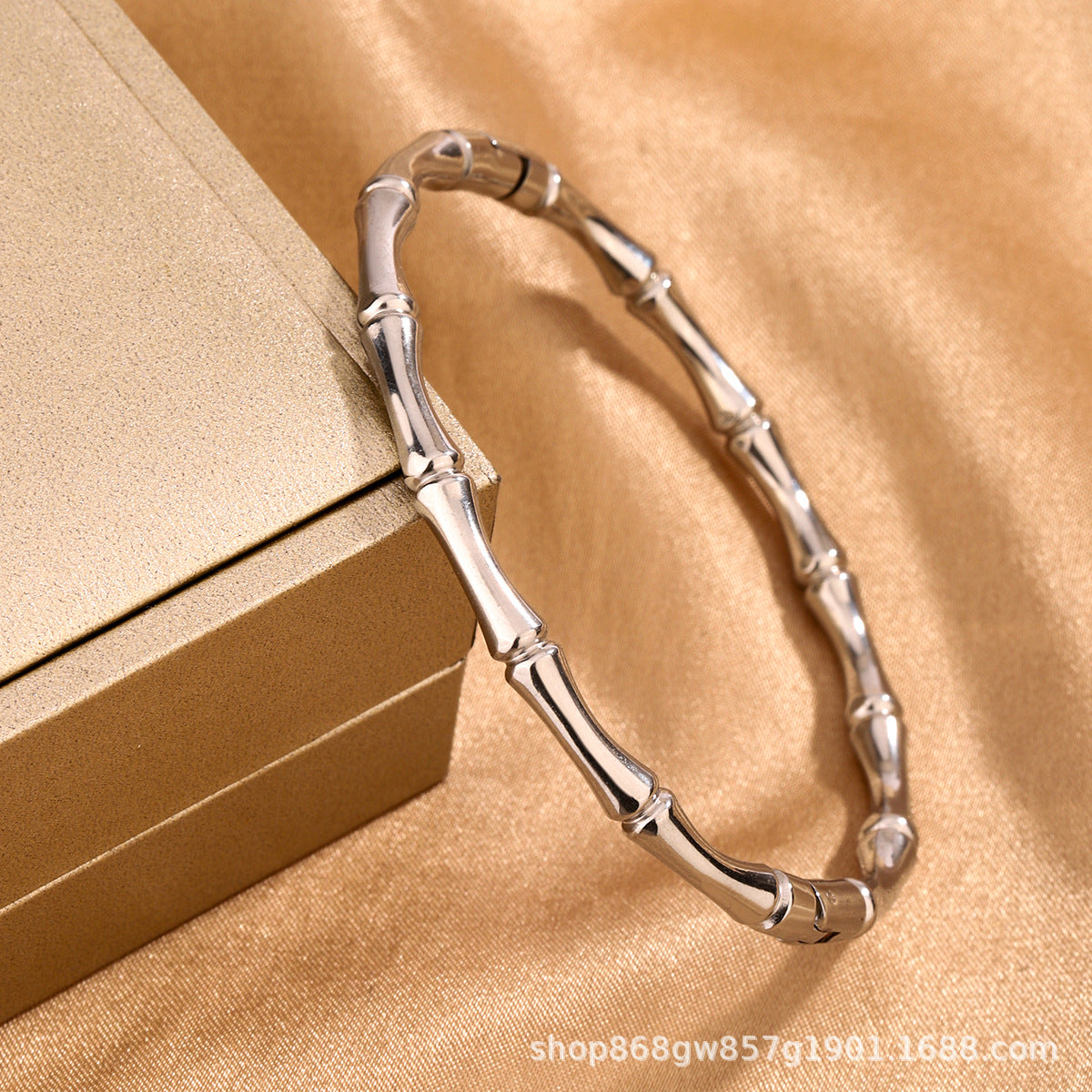 Bracciale da donna in titanio e acciaio lucidato con strass, stile minimalista per affari
