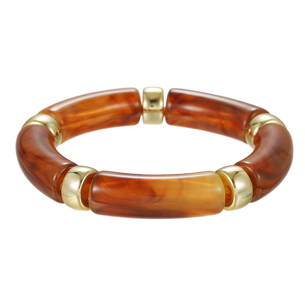 Geometric Marble Texture Acrylic Bracelet