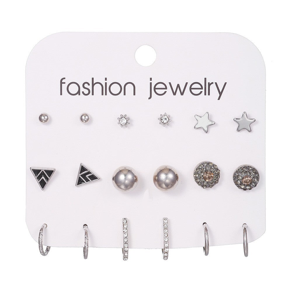 Vintage Exotic Geometric Animal Heart Alloy Plated Stud Earrings for Women