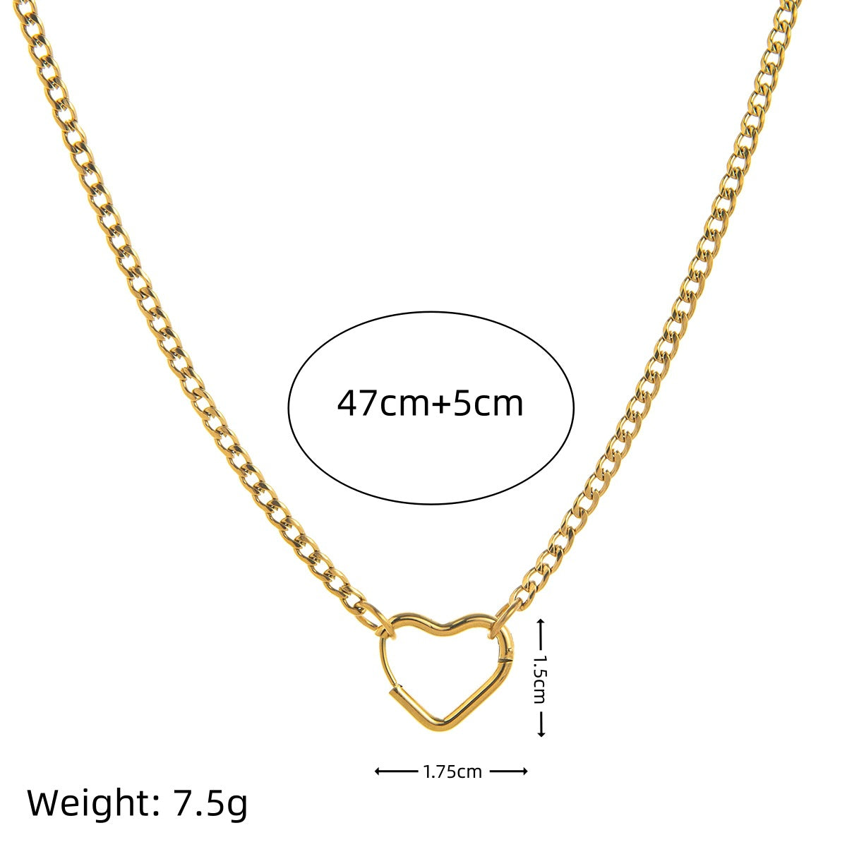 Sporty Vintage 18K Gold Plated Stainless Steel Ball Chain Necklace Charm Bar for Unisex