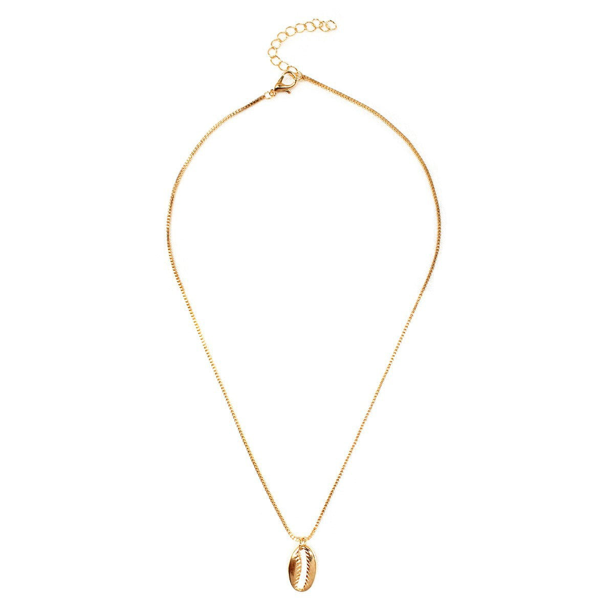 Fashion Minimalist Plated Alloy Shell Necklace Cross Chain Women's Pendant Jewelry